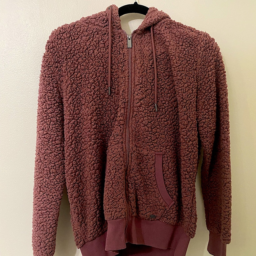 Mauve Teddy Fleece Full Zip Jacket🐙